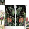Bohemian Moth Wildflower Curtains Rustic Farmhouse Natural Butterfly Floral Moon Window Drapes Bedroom Living Roo Curtain Light Blocking Polyester