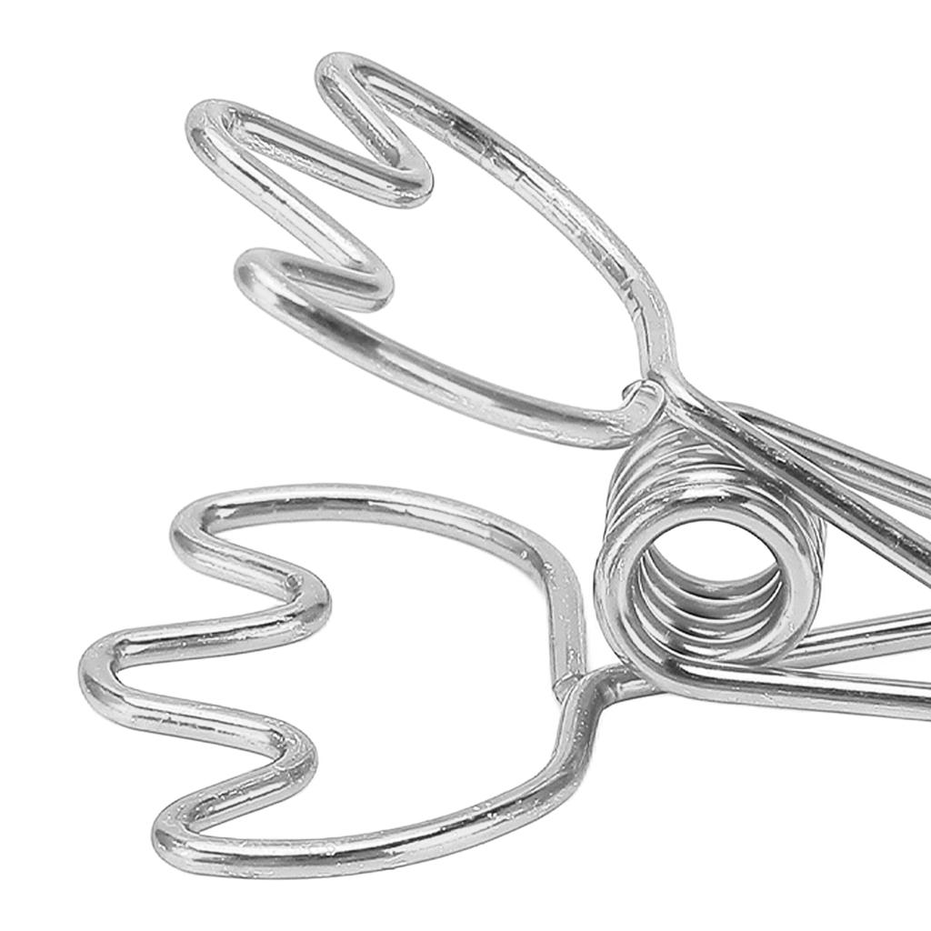 100Pcs Paper Clamps Metal Hollow Strong Clamping Force Crown Shape Tail   Clips for   School Home