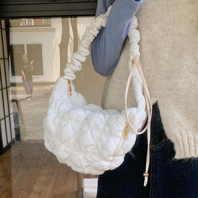 Korean-Style Casual Pleated Cloud Shoulder Bag for Women