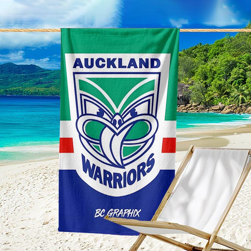 1pc Football Team (10) Beach Towel, Beach and Seaside Swimming Pool Equipment, Fashion Pattern, Rectangular, Travel Essentials