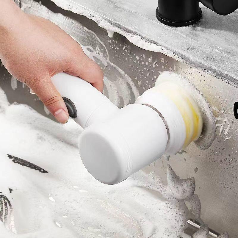 1PC Rechargeable Electric Cleaning Brush For Kitchen And Bathroom - Multi-Functional Cleaner - Handheld