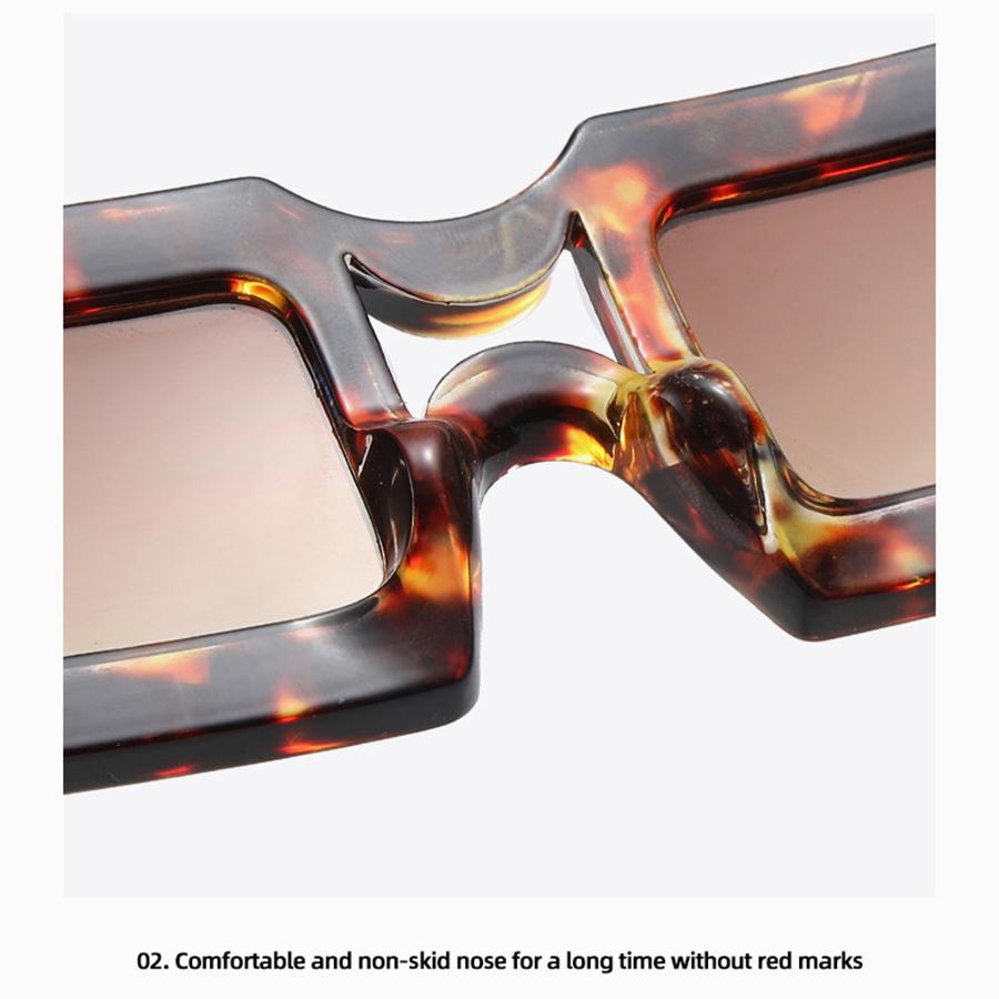 Fashione Sunglasese квадратные солнцезащитные очки желейного цвета — фото 8