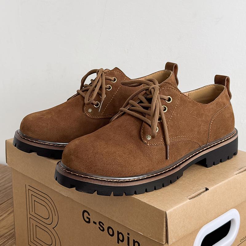 Kangsen Men's Cow Suede Low-Top Martin Boots - 2025 Autumn Casual Trend