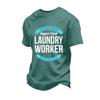 Men's Casual Loose Fit Short Sleeve T-Shirt Labor Day Printed Top Comfortable Cotton Blend Crew Neck Tee
