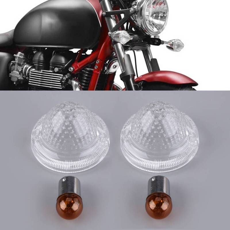 

T2700445 T2700032 Clear Turn Signal Light Blinker Lens Lamp Cover Indicators w/blubs fit for Bonneville 900 800 T100 865 EFI 790