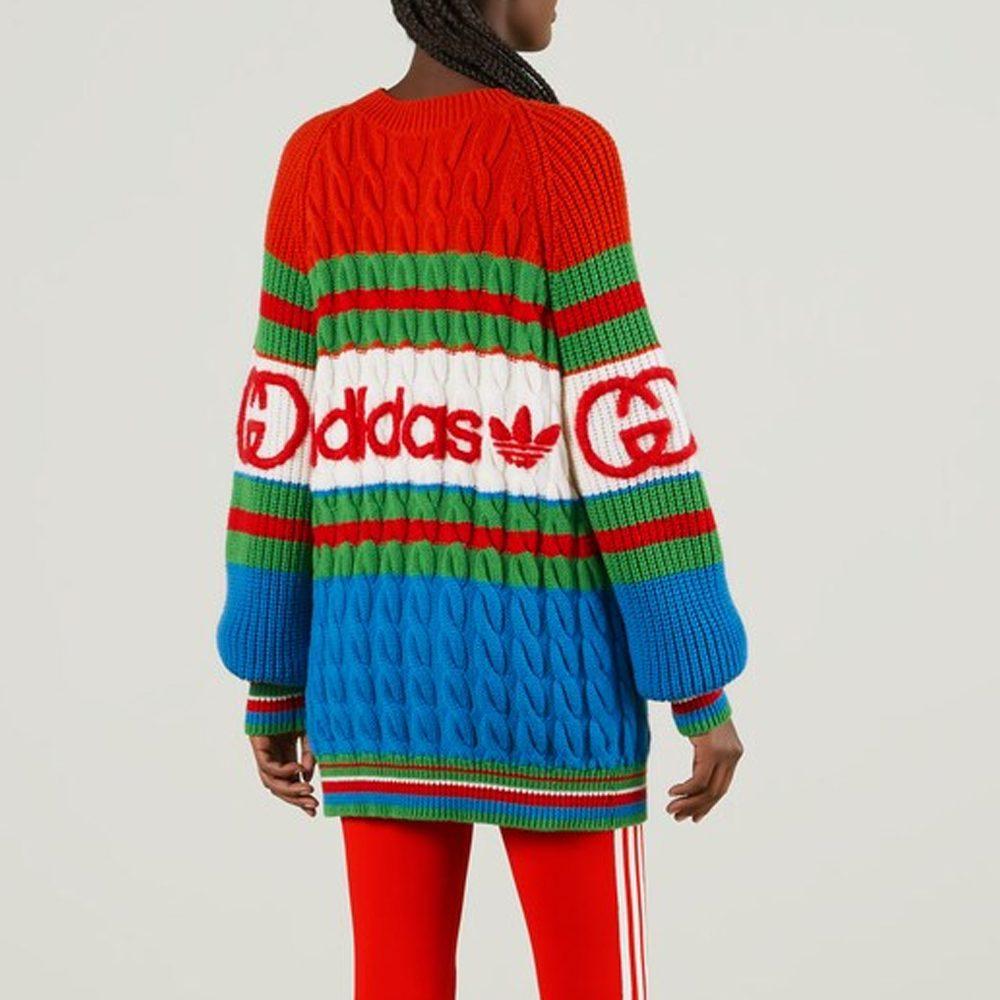 Gucci X Adidas Wool Sweater Blue/Orange 717722-XKCQ3-4775
