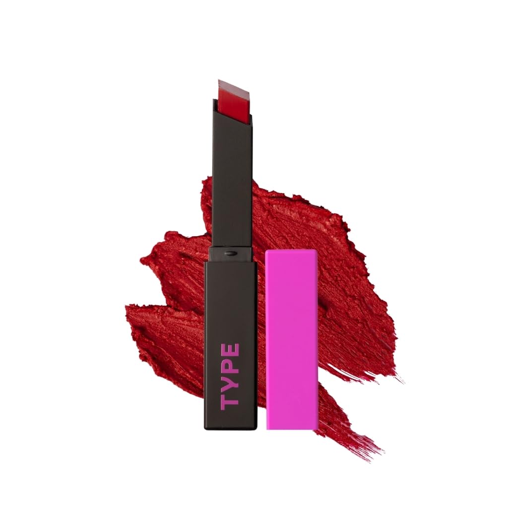 

TYPE BEAUTY INC. Cream Matte Lipstick For Dry & Dehydrated Lips with Squalane & Tripeptides | Long Lasting upto 8 Hrs | Nourishes Lips & Great Fo