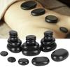 20Pcs/Set Hot Spa Black Basalt Oval Shape Stone Essential Oil Pedicure Massage