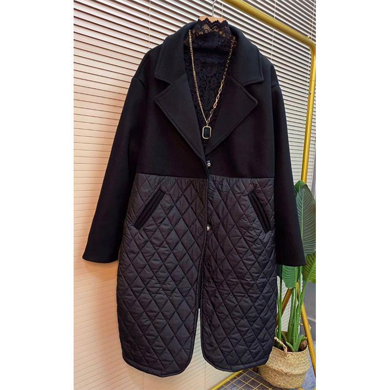 

Европейская ретро-стеганая шерстяная куртка средней длины XL [60-70 kg]