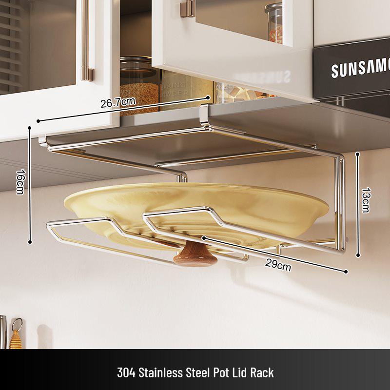 

Настенная полка для крышек и разделочных досок из нержавеющей стали 304 для кухонных шкафов