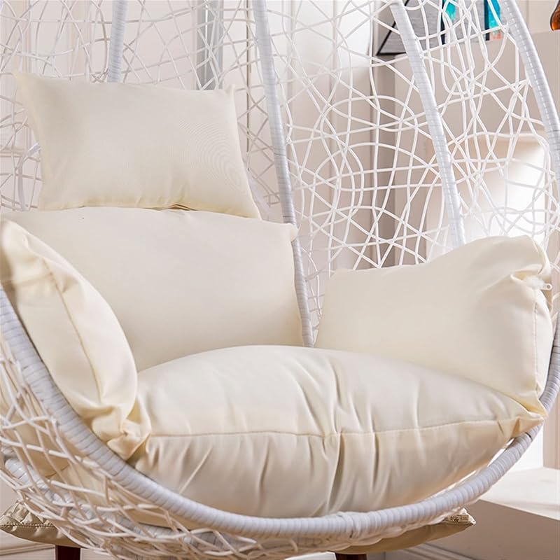HCZION Hanging Egg Chair Cushions Cover, Overstuffed Swing Chair Cushion Pads Cover, Hanging Basket Chair Seat Cushion Replacement Cover, No белый