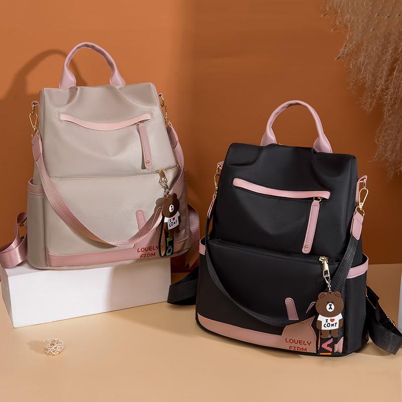 Backpack Female Oxford Cloth Large Capacity Stream Casual Simple Cute Printed Lightweight Backpack Casual Travel