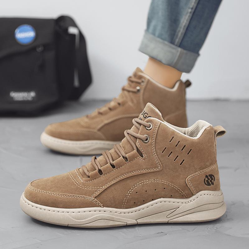 

High Top Boots Men s Shoes Fashion Motorcycle Ankle Boots Shoes for Men Winter Boots Men s Sneakers Lace-Up Botas Hombre 40