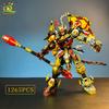 HUIQIBAO Black SunWuKong Warrior Mech Robot Building Blocks MOC Action Figure Brick Children City Construction Display Toys