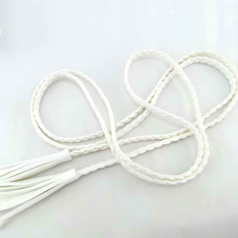 Curea de designer din piele cu ciucuri