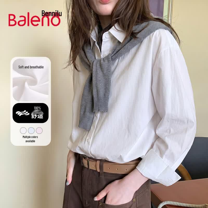 Baleno Classic Solid Color Long Sleeve Shirt