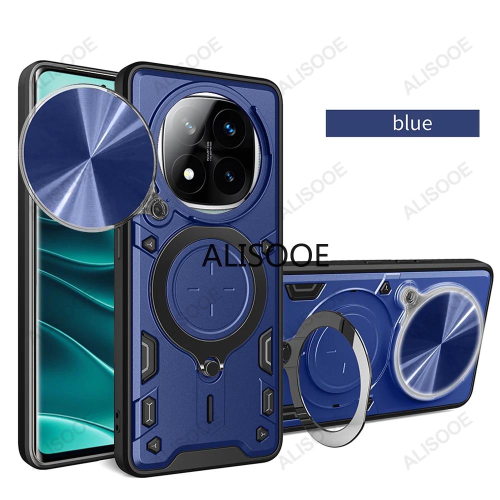 Kryt Slide Camera pro Redmi Note 14 / 14 Pro Plus 5G Global, pouzdro s kroužkem a stojánkem, ochranný kryt pro Xiaomi Redmi Note 14 Pro 5G, Capa