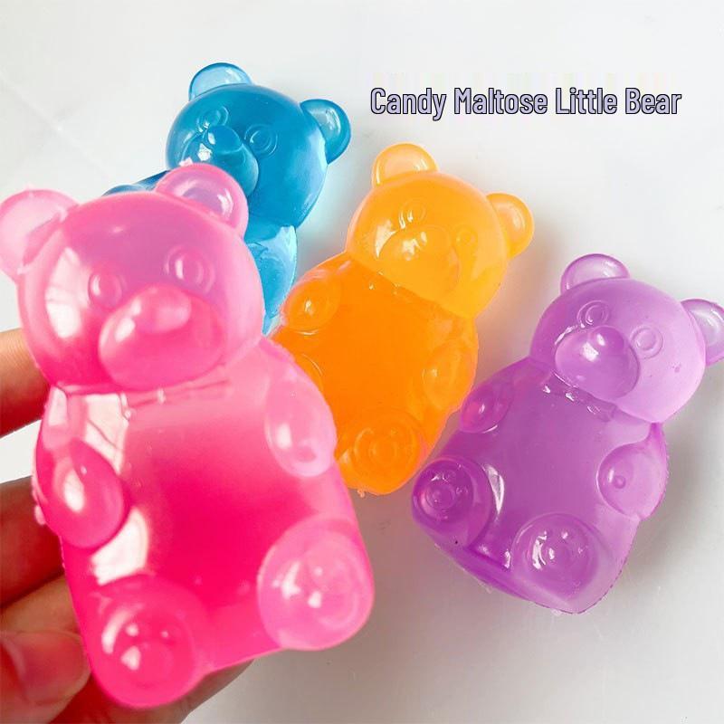 Needoh Bear Squeeze Toy: Slow Rebound Stress Relief and Decompression Aid