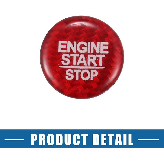 Car Push Start Button Cover Car Engine Start Button Cover Trim for Honda HR-V 2016-2021 Red