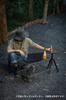 CAMPING MOON Camping Tripod Table with Custom Top, Camera Tripod & Smart Stand, 2-Way, Walnut, Z01-T-Z57