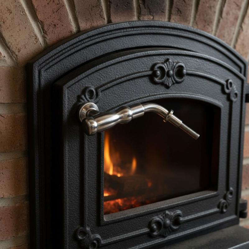 Universelle Kamin Türgriff Rostbeständiger Stahl Kamin Türgriff Beschläge Hitzebeständiger Griff Einfach zu Installieren