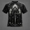 Halloween Men's Optical Illusion Skeleton T-Shirt Short-Sleeve T-Shirt 3D-Printed Crew Neck Shirt Horror Theme Streetwear Top