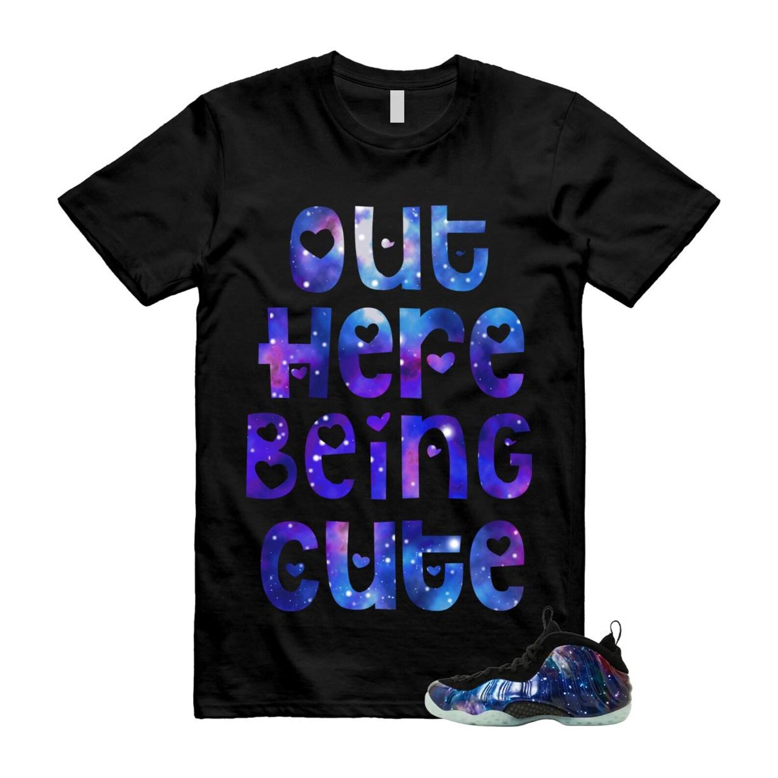 Foamposite Galaxy Obsidian Black Anthracite Air One T Shirt Match OHBC 2XL