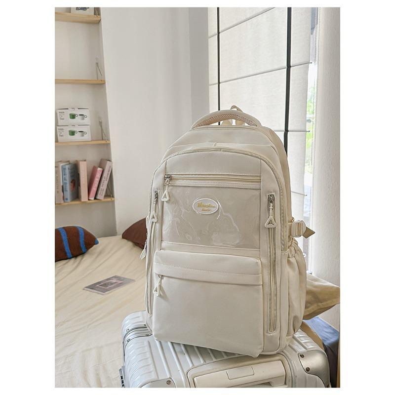 High value, fresh and sweet, contrasting color splicing backpack, casual and lightweight backpack for junior high school students