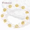 18K Real Gold Plated Inlaid Zircon Bracelet Separators For Beads Round Spacer Beads High Quality DIY Jewelry Accessories