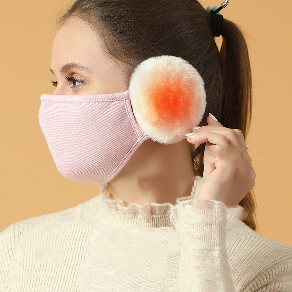 Warmer Dust-proof Windproof 2in1 Earmuffs Mask Winter Cloth Accessories Men Women Mask Earflap Wrap