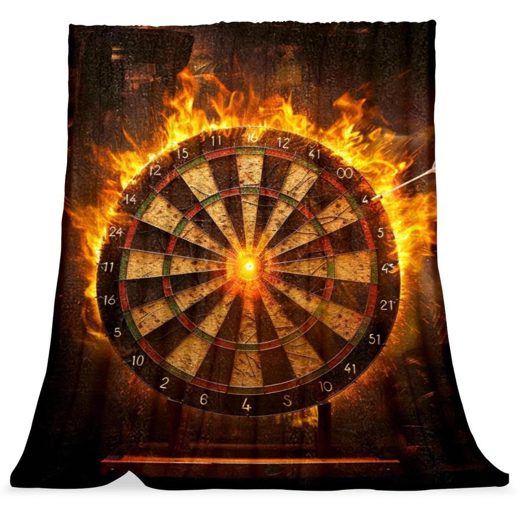 Dartboard Pattern Collection digital-printed polyester Bedroom velvet flannel cover blanket Fleece sofa cover blankets for beds