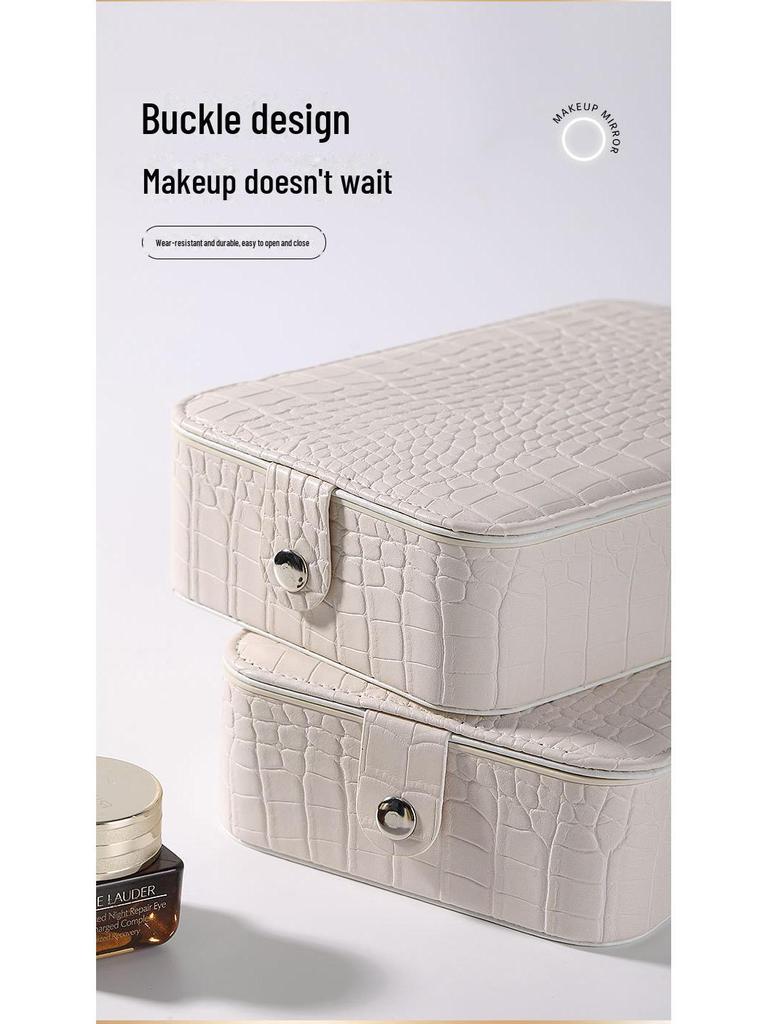 Portable Rechargeable Lighted Makeup Storage Box - Lightweight with Large Capacity