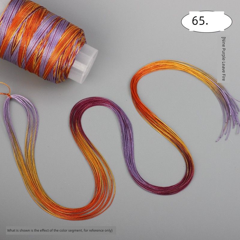 

DIY Duan Dyed Tanxi Colorful Braided Rope Handmade Dragon Scale Strand No. 65/Volume Nine purple from the fire