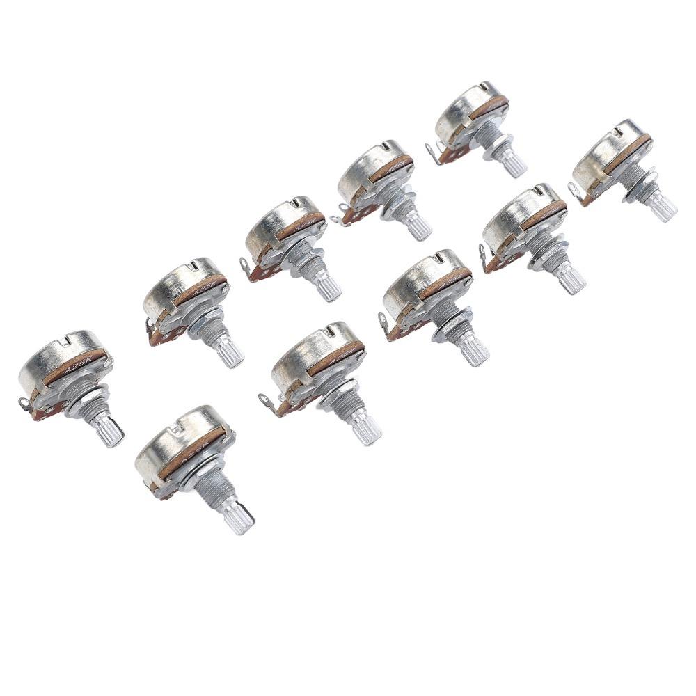 18mm Shaft Guitar Potentiometer Metal Audio Taper Potentiometers Electric Bass Guitar