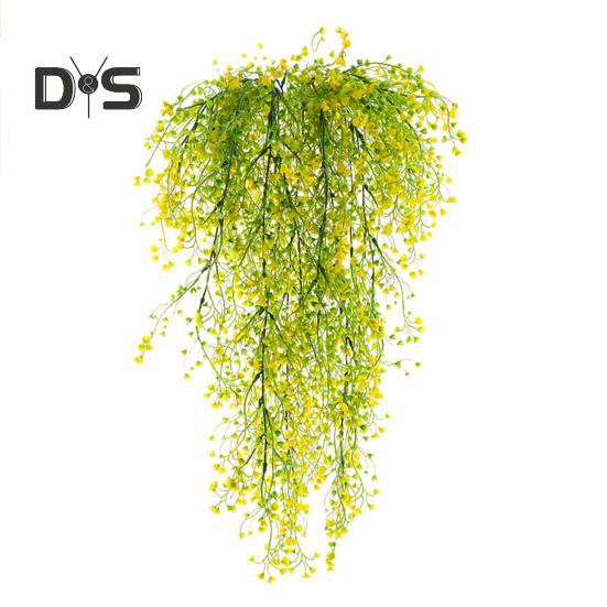 

Искусственная лоза без полива, поддельное висячее растение, яркий цвет, имитация ветки ивы, сделай сам, свадебный настенный художественный декор жёлтый