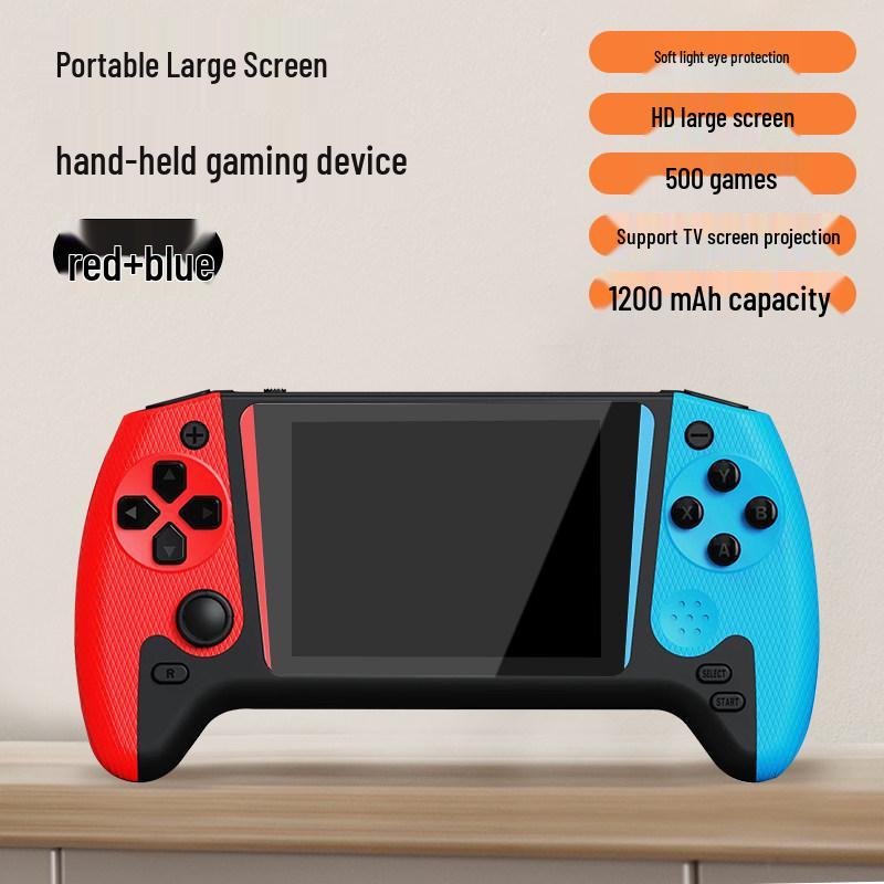 2025 Handheld Game Console with Large Screen, 500 Retro Games, Joystick, Dual Player, Rechargeable - Perfect Children's Gift
