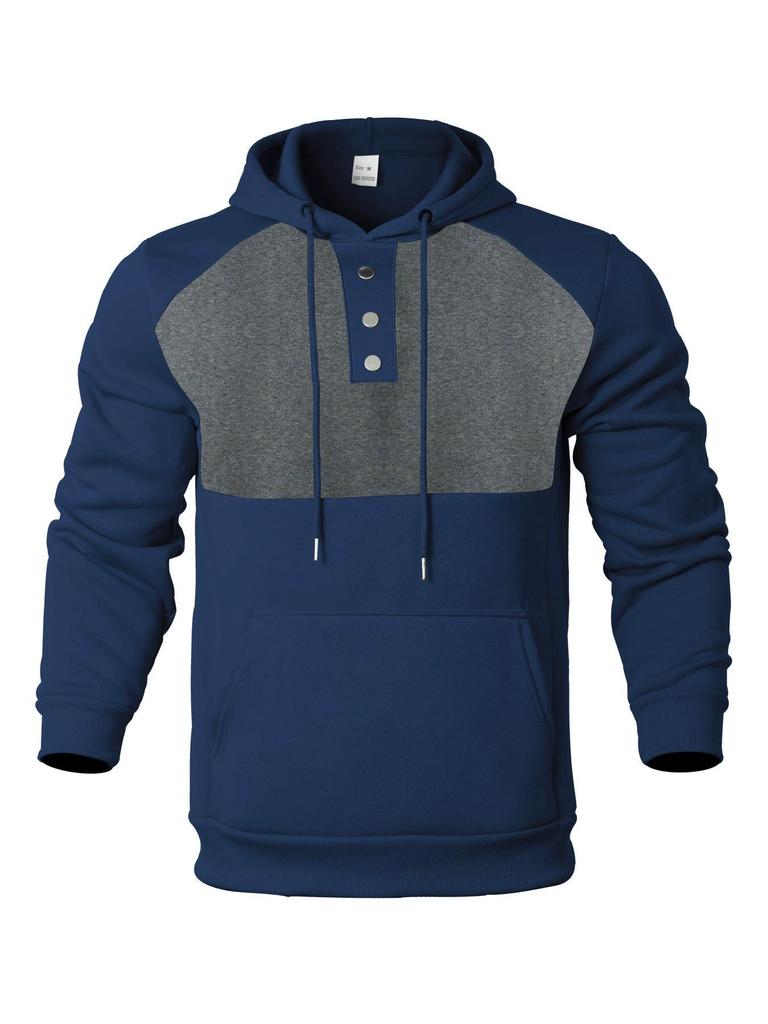 25 Men's Wholesale Spot European and American Spring and Autumn Light Ripe Casual Loose Hooded Button Jacket Men's Sweater