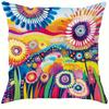 Home Decor Colorful Floral Pattern Decorative Pillow Covers Pattern Cushion Cover Suitable For Sofa Bedroom Car Pillow Cover