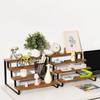 Wooden Display Riser Stand, 2/3/4 Tier Display Risers Rack Shelf Kitchen Counter Organizer for ,Makeup,Figure,Condiment,Perfume