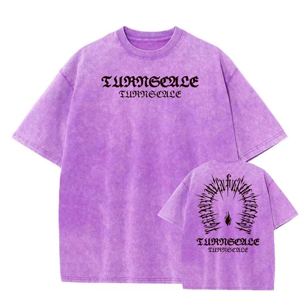 2026 100% Cotton Acid Washed Vintage Short Sleeve T Shirt Front and Back Printing Streetwear HipHop Harajuku Oversized T Shirts