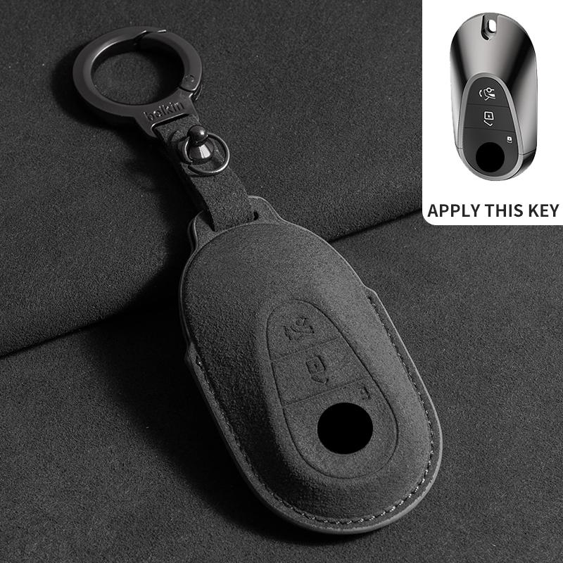 Suede Car Key Case Cover Shell for Mercedes Benz A C E S G Class W177 W205 W213 W222 X167 Amg Glc Cle Cla Glb Gls Car Key Bag