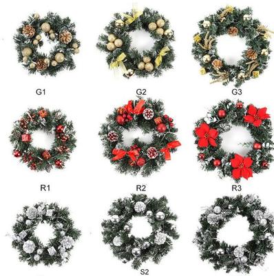 Christmas Wreath with Lights for Door or Window Decoration