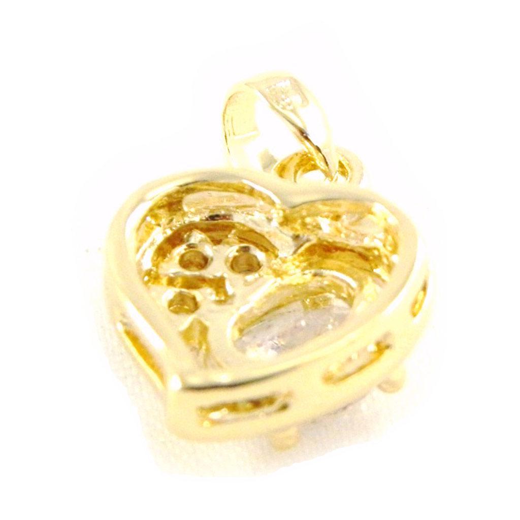 Les Trésors De Lily [G1667] - Gold Plated Pendant 'Charm of Love'