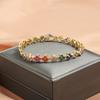 ZAKOL Korean Fashion Random Colorful Zircon Flower Plant Bracelets For Women Dopamine Girls Jewelry Party Accessories