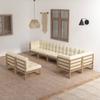 Day and Night - Day and Night Garden Furniture 8 Pieces and Cushions Solid Pine Wood