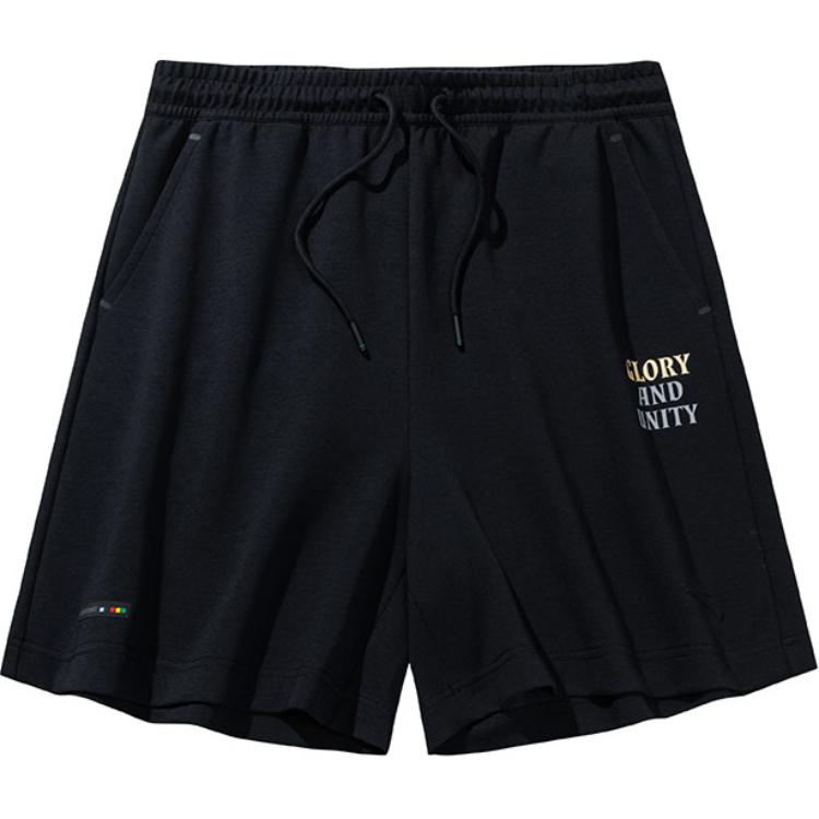 

Anta Удобные дышащие повседневные шорты средней посадки со шнурком для мужчин, базовые, черные 152438318-2 M