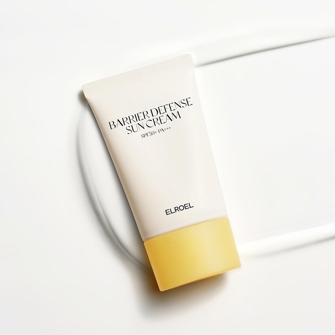 

ELROEL Крем солнцезащитный Bright Vita / Barrier Defence SPF50+ PA++++/ Увлажняющий, Корейская косметика, Kbeauty Barrier Defence