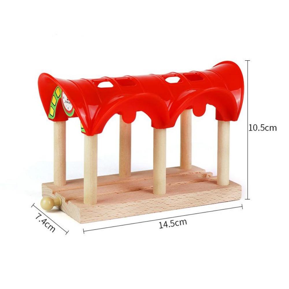 New Wooden Train Track Adapter Rail Building Block Connector Compatible All Brand Wood Railway Wooden Train Track Accessories