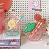 Creative Cartoon Student Desktop Pen Holder Soft Cute Bear Rabbit Multifunctional Office Stationery Cosmetics Transparent