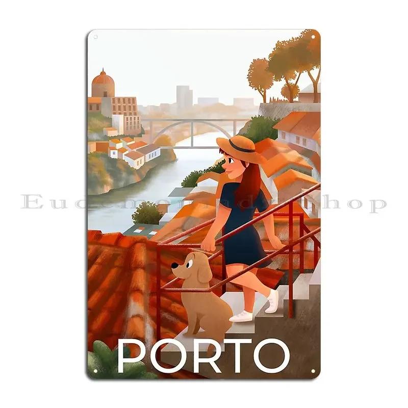 Porto Portugal Metal Sign Plaques Rusty Garage Cinema Iron Designing Tin Sign Poster 20x30cm(7.8x11.8inch)